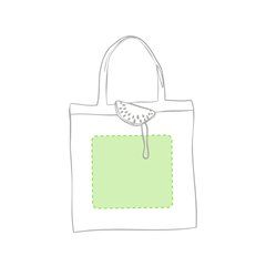 Bolsa compra plegable limón y sandia  | Centrado cara A - Limón (desplegamos y marcamos) | 240 x 265