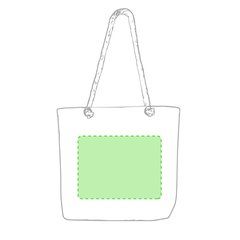 Bolsa de compra en poliéster con argollas metálicas | Cara A | 265 x 200