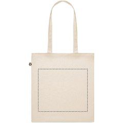Bolsa Compra Reciclada/Natural con Asas Largas | Trasero | 300 x 260
