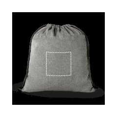 Bolsa de cordón de algodón reciclado | Posterior | 180 x 170