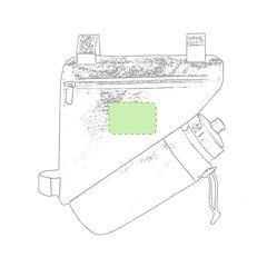 Bolsa Cuadro Bici con Velcro y Porta Bidón | Bajo la cremallera | 60 x 40