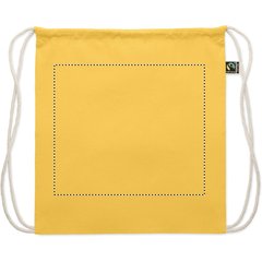 Bolsa de cuerdas de algodón Fairtrade 180 gr/m² | Frontal | 300 x 260