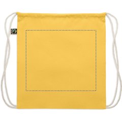 Bolsa de cuerdas de algodón Fairtrade 180 gr/m² | Trasero | 300 x 260