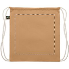 Bolsa de cuerdas de algodón Fairtrade 180 gr/m² | Trasero | 300 x 300