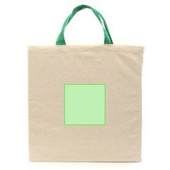 Bolsa ecológica de algodón orgánico con asas verdes | Centrado cara A | 140 x 140