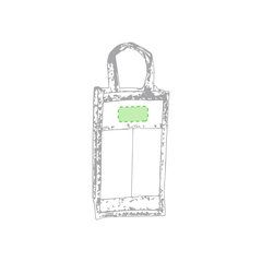 Bolsa ecológica de yute reforzada para 2 botellas | En la zona superior | 80 x 40