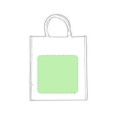 Bolsa ecológica de yute resistente con asas blancas de algodón | Cara A | 265 x 250