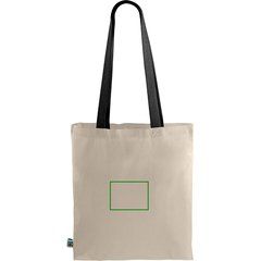 Bolsa Fairtrade asa de color | Trasera | 150 x 100