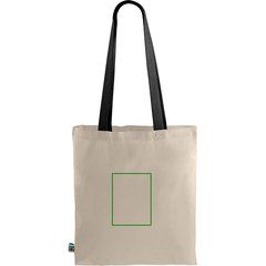 Bolsa Fairtrade asa de color | Trasera | 150 x 200