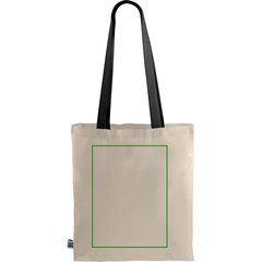 Bolsa Fairtrade asa de color | Trasera | 290 x 380