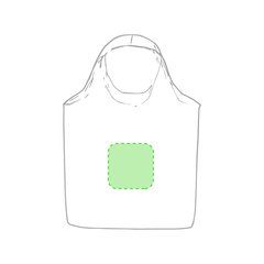 Bolsa feria algodón 100% con asas para hombro | Centrado cara B | 140 x 140