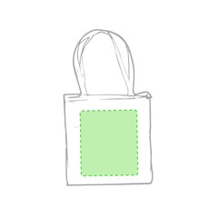 Bolsa feria algodón 100% con fuelle y color natural | Centrado en cara A | 265 x 250