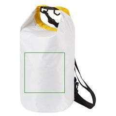 Bolsa impermeable de 9L cierre de seguridad y mosquetón | Frontal | 140 x 140