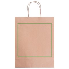Bolsa kraft pequeña con asa rizada | Frontal | 200 x 200