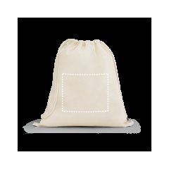 Bolsa mochila de algodón 140 g/m² | Delantera | 280 x 230