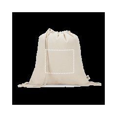 Bolsa mochila algodón reciclado 180 g/m² | Delantera | 280 x 230
