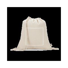 Bolsa mochila algodón reciclado 180 g/m² | Delantera | 280 x 280