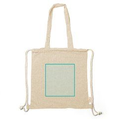Bolsa mochila algodón reciclado con cordones | ZONA1 | 250 x 280