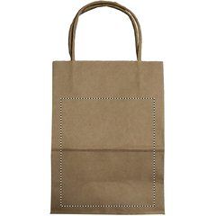 Bolsa de papel pequeña reciclable para regalos | Frontal | 130 x 150