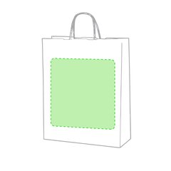 Bolsa de papel reciclable con asas cortas | Cara A | 255 x 280