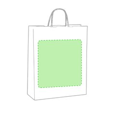 Bolsa de papel reciclable con asas cortas | Cara B | 255 x 280