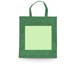 Bolsa pequeña plegable en non woven ribete color | Centrado (Desplegamos, marcamos, plegamos) | 265 x 240