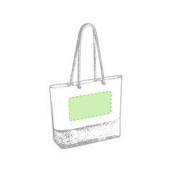 Bolsa personalizada de playa de yute y algodón | Centrado cara A | 265 x 140
