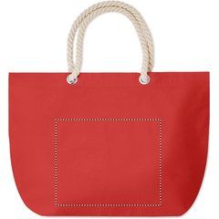 Bolsa Playa Algodón Asas Cuerda | SIDE 2 EMBROIDERY | 280 x 230