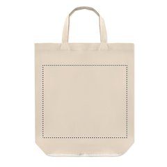 Bolsa plegable de algodón con asas cortas | Frontal | 300 x 260