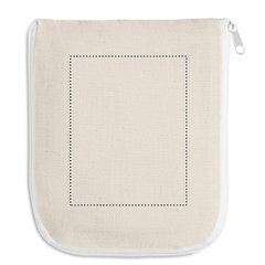 Bolsa plegable de algodón con asas cortas | Trasero | 70 x 90
