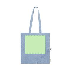Bolsa Plegable de Algodón con Asas Largas | Centrado cara A | 220 x 190