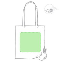 Bolsa plegable blanca de algodón | Centrado (marcamos y plegamos) | 265 x 250