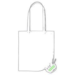 Bolsa plegable blanca de algodón | Esquina bolsa | 50 x 18