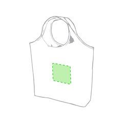 Bolsa plegable de poliester con mosquetón | Centrado (Desplegamos, marcamos, plegamos) | 100 x 100