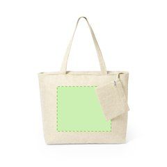 Bolsa de Poliéster con Cremallera y Neceser | Centrado cara A | 265 x 220