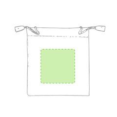 Bolsa de poliéster cuadrada (10cm) | En la bolsa centrado | 50 x 50