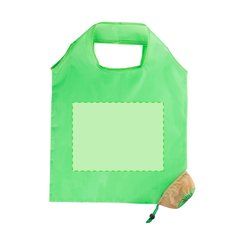 Bolsa de poliéster promocional plegable en forma de fruta | Centrado cara A (desplegamos y marcamos) | 265 x 240