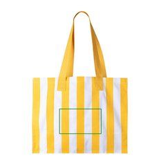 Bolsa a rayas de algodón reciclado | Frontal | 200 x 120