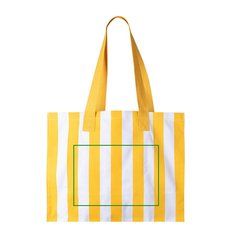 Bolsa a rayas de algodón reciclado | Frontal | 280 x 200