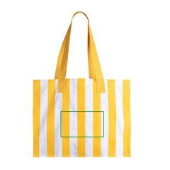 Bolsa a rayas de algodón reciclado | Trasera | 200 x 120