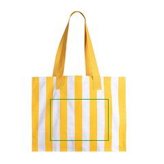 Bolsa a rayas de algodón reciclado | Trasera | 280 x 200