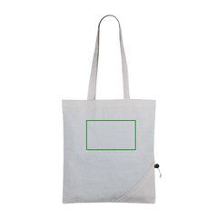 Bolsa reciclada plegable en forma de fresa | Frontal | 200 x 120