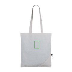 Bolsa reciclada plegable en forma de fresa | Frontal | 60 x 95