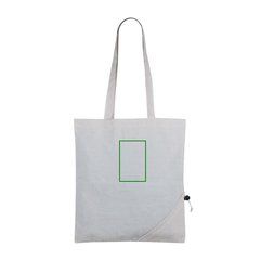 Bolsa reciclada plegable en forma de fresa | Frontal | 95 x 140