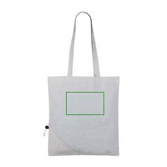 Bolsa reciclada plegable en forma de fresa | Trasera | 200 x 120