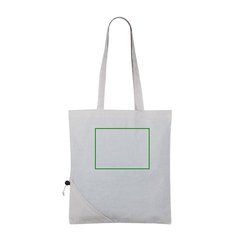Bolsa reciclada plegable en forma de fresa | Trasera | 200 x 150
