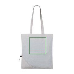 Bolsa reciclada plegable en forma de fresa | Trasera | 200 x 200
