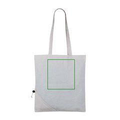 Bolsa reciclada plegable en forma de fresa | Trasera | 200 x 220