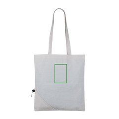 Bolsa reciclada plegable en forma de fresa | Trasera | 95 x 140