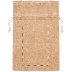 Bolsa Regalo de Yute 14x22cm | Frontal | 80 x 130